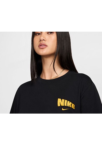 Sportswear Kadın Günlük Tişört HM5023-010 Siyah fırsatları