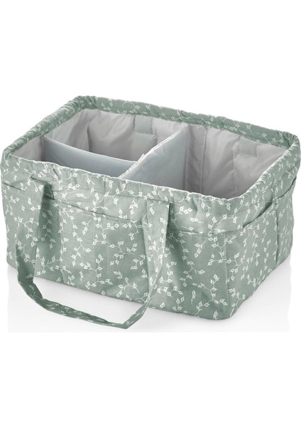 Katlamalı Çanta Anne&bebek Organizer Yeşil Çiçek