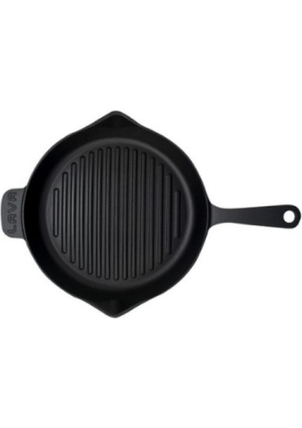Yuvarlak Izgara Döküm Tava Metal Saplı Özel Tasarım 28 cm
