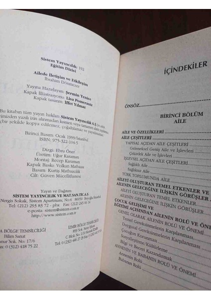 Ailede Iletisim ve Etkilesim 1,baski fiyatları