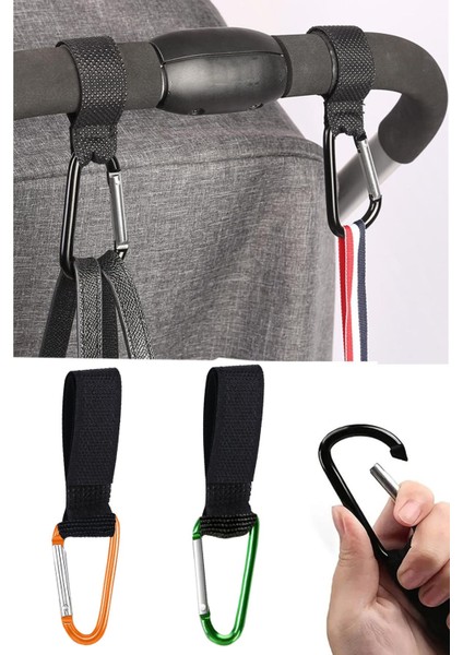 Puset Kancası Çanta Asma Aparatı Bebek Arabası Askı Aparatı 2 Adet