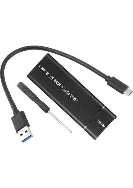 1852 USB 3.1 Type C To Pci-E Express Nvme SSD Hard Disk Kutusu Desteklediği Disk BOYUTU:30/42/60/80MM +Type-C To Usb3.0 Bağlantı Kablosu