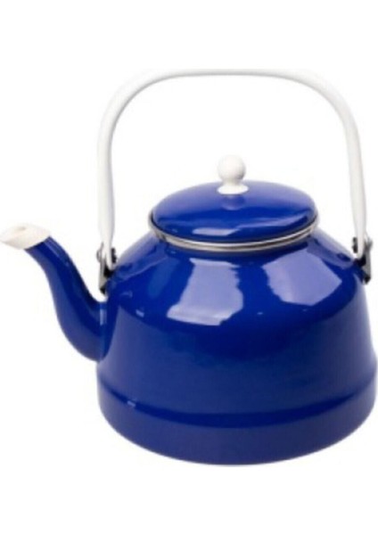 Mavi vintage emaye çaydanlık 2,5 lt şık ve dayanıklı mutfak gereci