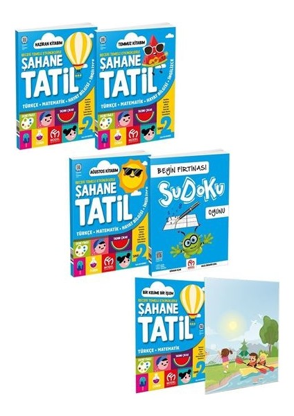 Model 2.sınıf Şahane Yaz Tatil Kitabı Seti 5 Kitap