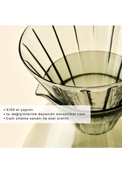 Gri Tapered Kahve Demliği 700 CC, Şık ve Kullanışlı Cam Tasarım modelleri