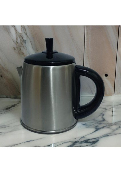 Paslanmaz Çelik Çay Makinesi, Çaycı, Çaymatik, Üst Demliği, Siyah El Yakmaz Kulplu