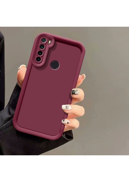 Xiaomi Redmi Note 8 Kılıf Yumuşak Lansman Silikon Kamera Korumalı Çıkıntılı 3D Kalın Kenarlı Coffe Kapak