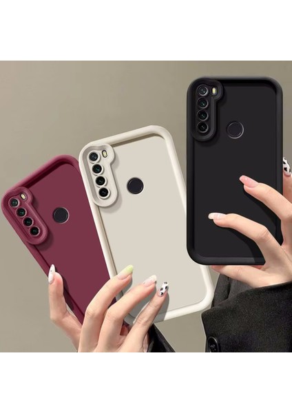 Xiaomi Redmi Note 8 Kılıf Yumuşak Lansman Silikon Kamera Korumalı Çıkıntılı 3D Kalın Kenarlı Coffe Kapak