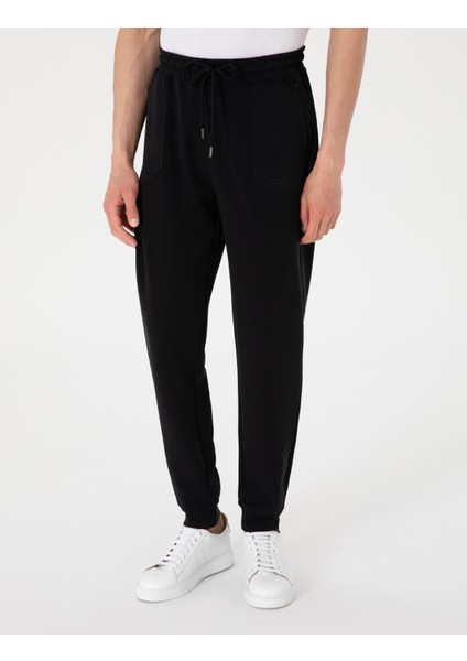 Erkek Siyah Regular Fit Eşofman Altı 50302614-VR046