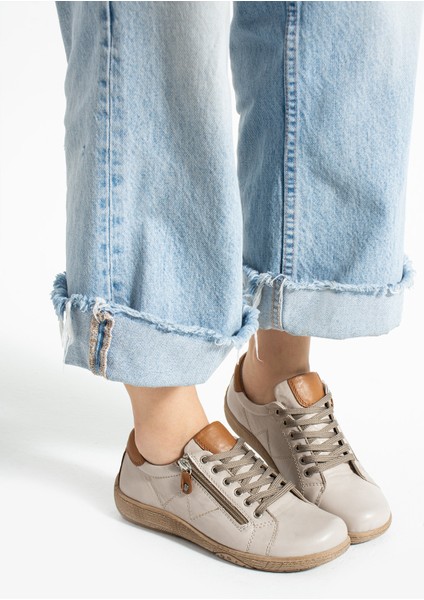 Dobran Kadın Deri Gümüş Günlük Ayakkabı modelleri