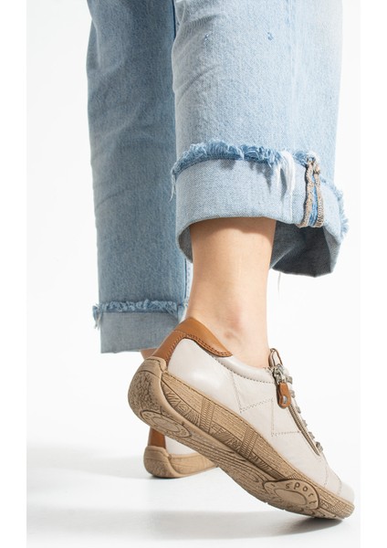 Dobran Kadın Deri Gümüş Günlük Ayakkabı fırsatları