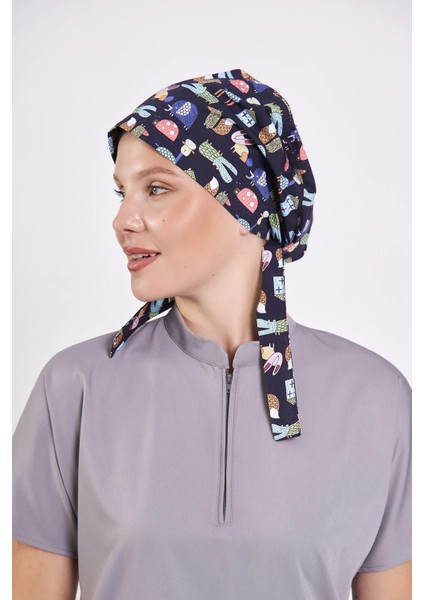 Çizgi Karakterler Lacivert Tesettür Bone