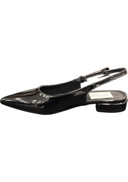 924479Z Dar Kalıp Sivri Burun 3 cm Kalın Taban Arkası Açık Tek Bant Kadın Şık Babet Ayakkabı fiyatları