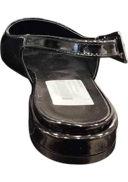924479Z Dar Kalıp Sivri Burun 3 cm Kalın Taban Arkası Açık Tek Bant Kadın Şık Babet Ayakkabı fırsatları