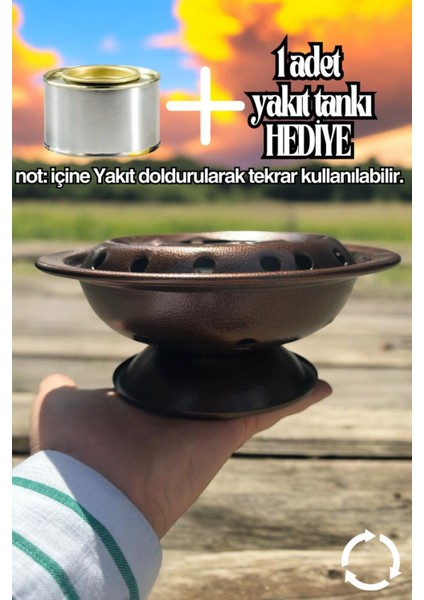 Şık ve pratik büyük boy metal demlik altı ısıtıcı, paslanmaz çelik, 0-499 ml