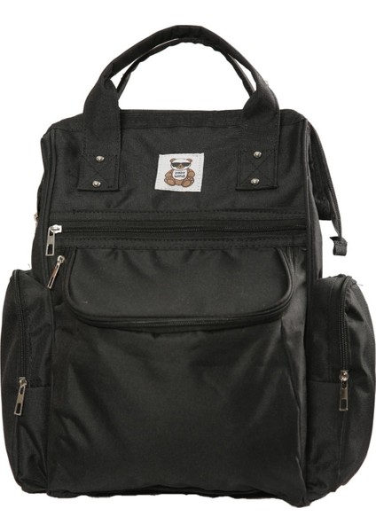 Bebek Bakım Çantası Lüx Anne Bebek Bakım Sırt Çantası Siyah