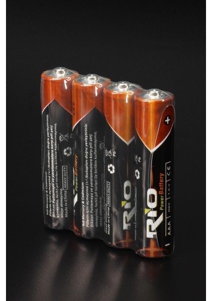 Rio 4lü Aaa R03 Ince Kalem Pil Kumanda Pili Çinko Karbon Pil Zn-C 1.5V indirimleri
