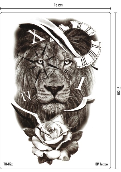 Pusula ve Aslan Geçici Tattoo Dövme modelleri