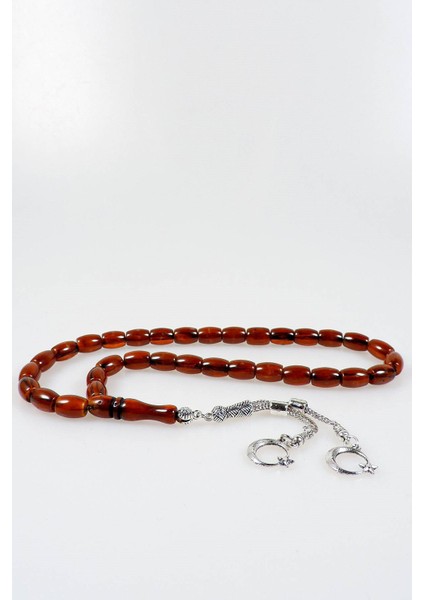 Fıçı Tane Kahverengi Toz Kehribar Tesbih fiyatları