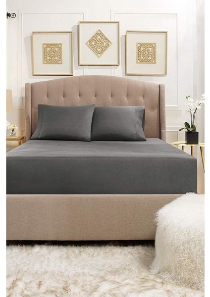 240X260 cm Çift Kişilik Battal Düz Çarşaf Seti %100 Pamuklu