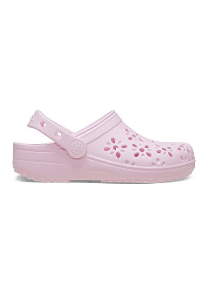 Classic Floral Cut Out Clog T Çocuk Terliği 210944-6ZW Pembe