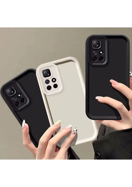 Xiaomi Redmi 10 2022 Kılıf Yumuşak Lansman Silikon Kamera Korumalı Çıkıntılı 3D Kalın Kenarlı Coffe Kapak