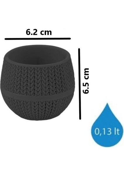 So-Asr1 Dekoratif Örgü Desen Amasra Saksı 0.13 Litre 6'lı Set 60466365 fiyatları