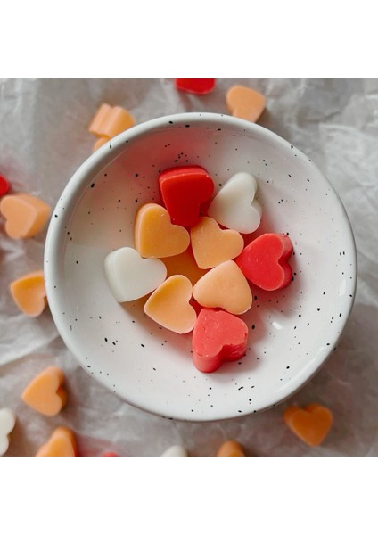 Karışık Renkli Kalpli Kokulu Buhurdanlık Mum 40'lı modelleri