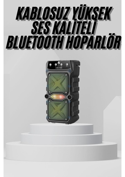 Bluetooth Hoparlör Yüksek Ses Kaliteli Büyük Boy Çift Çıkışlı Ses Bombası