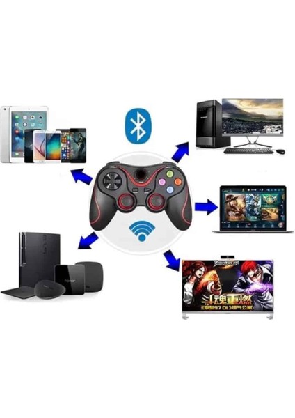 Joystik Gamepad Bluetooth Telefon Tutucu Oyun Kolu Telefon Android Uyumlu