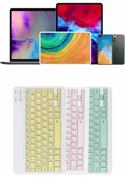 Uyumlu Kablosuz Bluetooth Şarj Edilebilir Mini Q Klavye