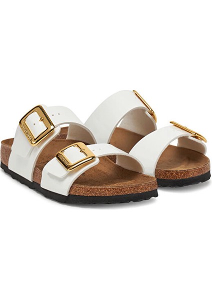 Sydney Cushion Buckle Bf Patent Kadın Terliği 1029438-20344 Beyaz fiyatları