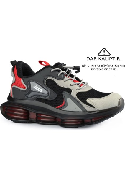 Mask Şefaf Havalı Taban Lastik Bağcıklı Ortapedik Uniseks Çocuk Spor Ayakkabı Siyah