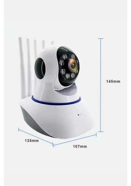 Akıllı Gece Görüşlü Sensörlü Wifi Kamera Telefondan Takip Edilebilir