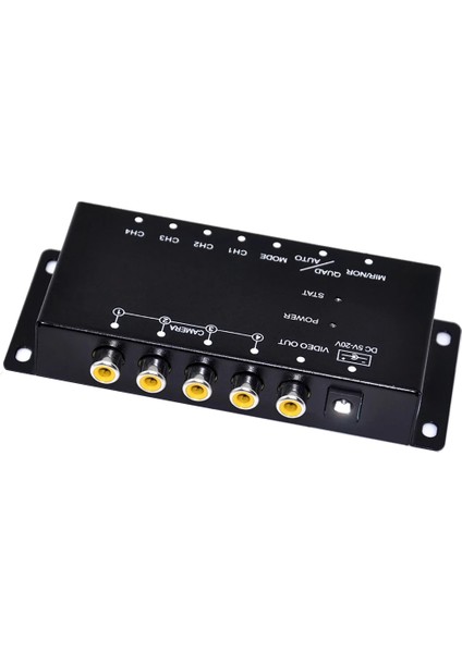 Araba 4 Kanallı Sürüş Kaydedici Anahtarı Kontrol Araba Kameraları Ir Kontrol Anahtarı Birleştirici Kutusu 360° Panoramik Görüntü Için (Yurt Dışından)