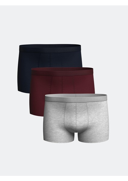 Standart Kalıp Pamuklu Esnek Erkek Boxer 3'lü