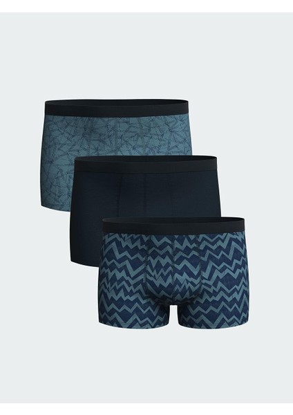 Standart Kalıp Pamuklu Esnek Erkek Boxer 3'lü