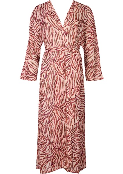 Beach Walk Kimono, Uzun Kollu, Derin Dekolteli, Hafif Plaj Üstlüğü