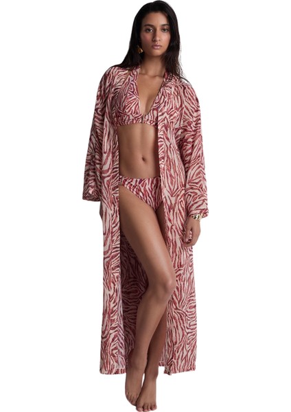 Beach Walk Kimono, Uzun Kollu, Derin Dekolteli, Hafif Plaj Üstlüğü modelleri