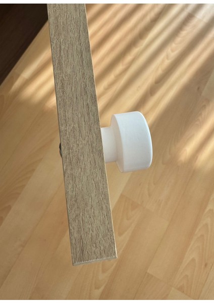 Dekoratif Doğal Ahşap Yuvarlak 4’lü Dolap Kulpu Beyaz modelleri