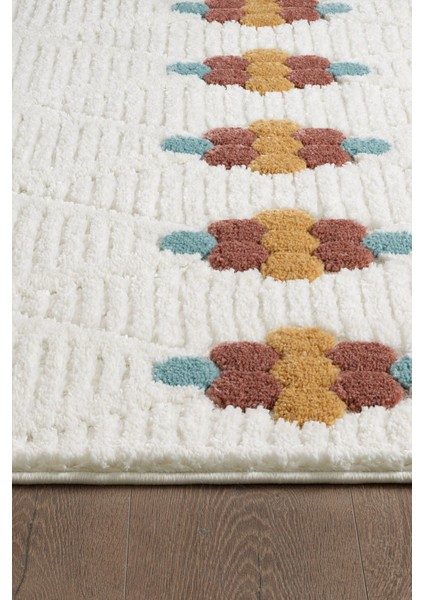 Elit Bukleli Multi Renkler Yumuşak Peluş Post Shaggy Çocuk Odası Oturma Odası Salon Halısı 0911A