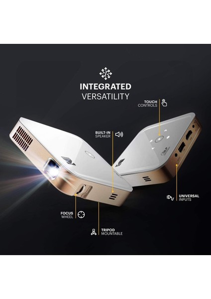 Luma 350 Mobil Akıllı Projektör, 4K Ultra Hd, Android 6.0 ve Wi-Fi ile 200 Inç Ekran