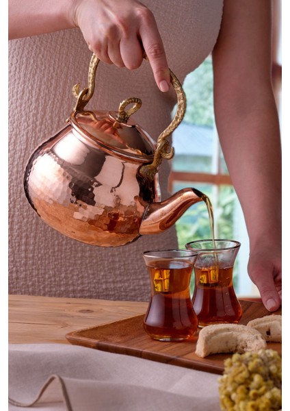 Bakır Demlik, El İşçiliği, Şık ve Dayanıklı, 0-499 ml Mutfak Aksesuarı