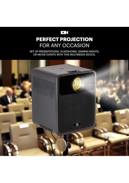 Flık HD10 Akıllı Projektör, Android Tv, 1080P Fhd, Google Asistan, Wi-Fi, Bluetooth, 2000:1 Kontrast