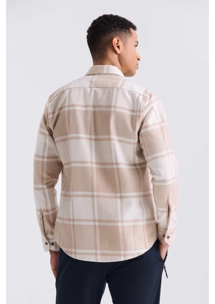 Bej Slim Fit Erkek Gömlek fırsatları