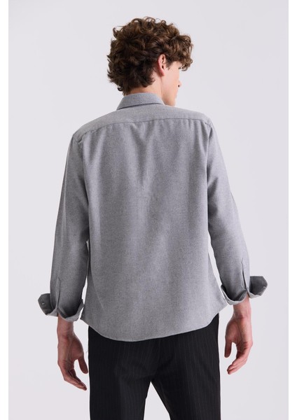 Gri Slim Fit Erkek Gömlek fırsatları