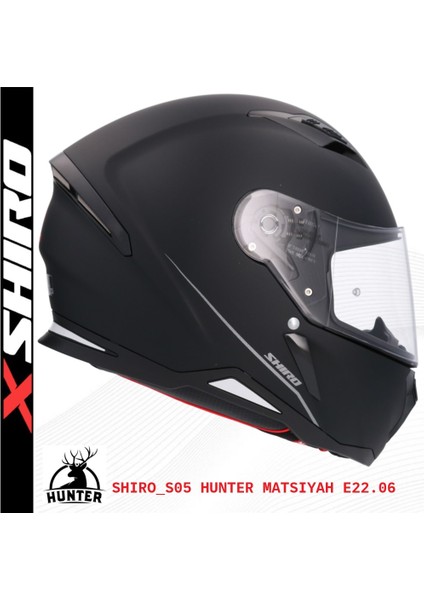 Shıro Kask Fullface Hunter M.c Mat Siyah M 5758