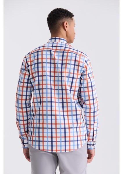 Turuncu Slim Fit Yaka Düğmeli Gömlek fırsatları