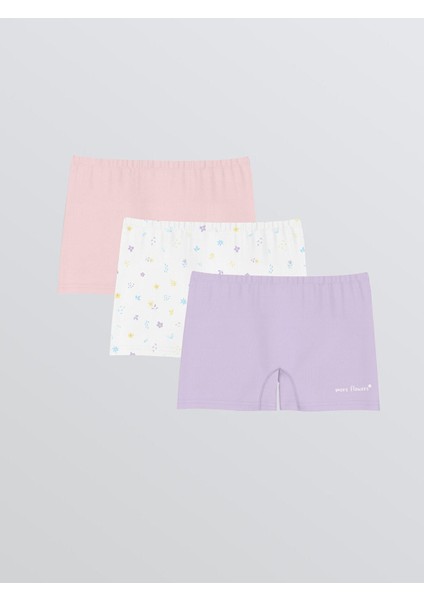 Baskılı Kız Çocuk Boxer 3'lü