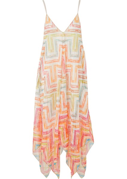 Chevron Desenli Maxi Elbise
